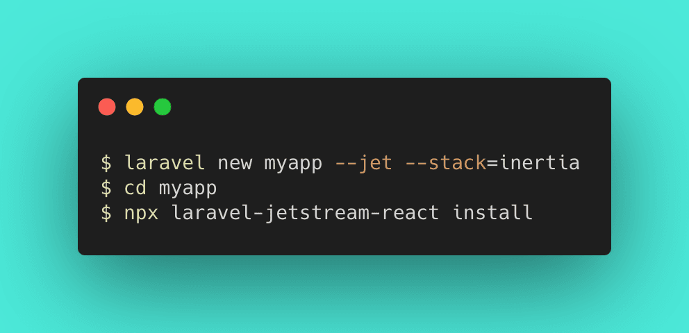 Using React with Laravel Jetstream